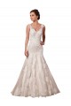 Sleeveless V-Neck Tulle & Lace Ivory Chapel Train Bridal Wedding Dress Leicester