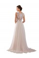 Sleeveless High Neck Tulle & Lace Ivory Chapel Train Boho Wedding Dress Leicester