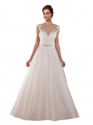 Sleeveless Sweetheart Tulle & Lace Ivory Ball Gown Chapel Train Wedding Dress Leicester