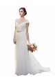 Sleeveless Off the Shoulder Tulle Ivory Chapel Train Beach Wedding Dress Leicester