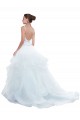 Sleeveless Sweetheart Tulle White Chapel Train Beach Wedding Dress Leicester