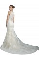 Sleeveless Illusion Neck Tulle Ivory Chapel Train Beach Wedding Dress Leicester