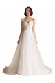 Sleeveless Sweetheart Tulle Ivory Sweep Train Bridal Wedding Dress Leicester