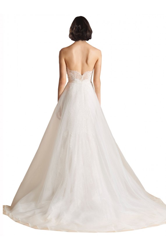 Sleeveless Sweetheart Tulle Ivory Sweep Train Bridal Wedding Dress Leicester