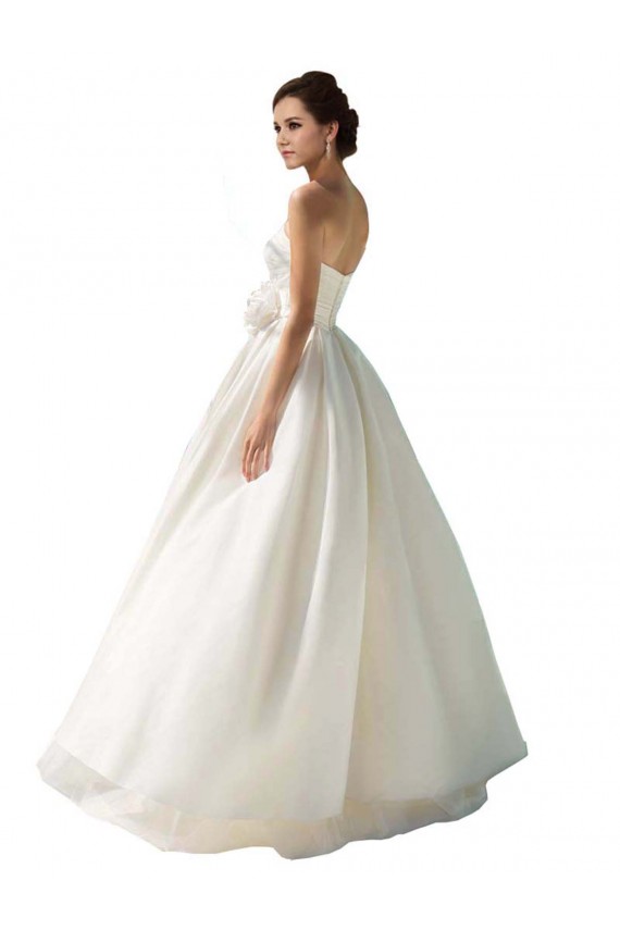 Sleeveless Strapless Soft Chiffon Ivory Long Wedding Dress Leicester