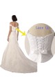 Sleeveless Off the Shoulder Lace White Chapel Train Beach Wedding Dress Leicester