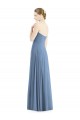 Sleeveless Sweetheart Soft Chiffon Dusty Blue Long Evening Dress / Bridesmaid Dress Leicester