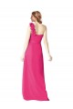 Sleeveless One Shoulder Soft Chiffon Azalea Long Bridesmaid Gown Leicester