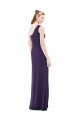 Sleeveless One Shoulder Soft Chiffon Grape Long Evening Dress / Bridesmaid Dress Leicester
