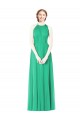 Sleeveless Halter Neck Soft Chiffon Emerald Green Long Bridesmaid Dress Leicester