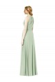 Sleeveless Halter Neck Soft Chiffon Emerald Green Long Bridesmaid Dress Leicester