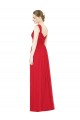 Sleeveless Sweetheart Chiffon Red Long Bridesmaid Dress / Evening Dress Leicester