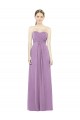 Sleeveless Sweetheart Soft Chiffon Dark Lavender Long Bridesmaid Dress Leicester