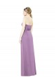 Sleeveless Sweetheart Soft Chiffon Dark Lavender Long Bridesmaid Dress Leicester