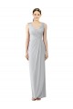 Sleeveless V-Neck Chiffon Frost Long Bridesmaid Dress / Evening Dress Leicester