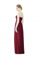 Sleeveless Sweetheart Soft Chiffon Burgundy Long Evening Dress / Bridesmaid Dress Leicester