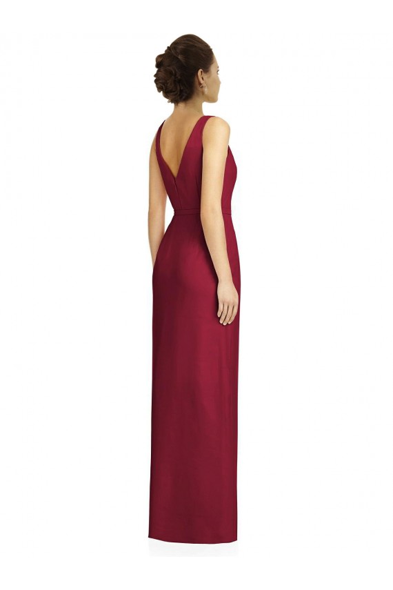 Sleeveless V-Neck Soft Chiffon Frost Long Bridesmaid Dress Leicester