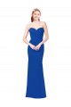Sleeveless Sweetheart Chiffon Royal Blue Long Bridesmaid Dress / Evening Gowns Leicester