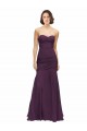 Sleeveless Sweetheart Soft Chiffon Grape Long Bridesmaid Dress Leicester