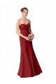 Sleeveless Sweetheart Soft Chiffon Burgundy Long Bridesmaid Dress Leicester