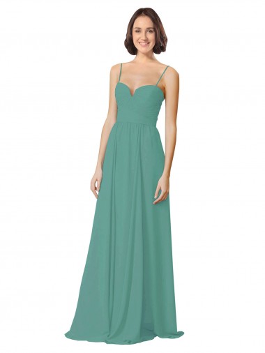 Sleeveless Sweetheart Soft Chiffon Icelandic Silver Long Bridesmaid Dress Leicester