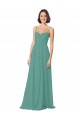 Sleeveless Sweetheart Soft Chiffon Icelandic Silver Long Bridesmaid Dress Leicester