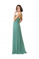 Sleeveless Sweetheart Soft Chiffon Icelandic Silver Long Bridesmaid Dress Leicester