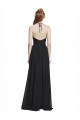 Sleeveless V-Neck Chiffon Dark Navy Long Formal Dress / Bridesmaid Dress Leicester