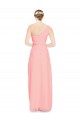 Sleeveless Sweetheart Soft Chiffon Salmon Long Bridal Party Dress Leicester