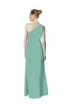Sleeveless One Shoulder Soft Chiffon Jade Long Bridesmaid Dress Leicester