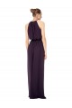 Sleeveless Halter Neck Chiffon Pink Long Bridesmaid Dress Leicester