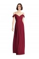 Sleeveless V-Neck Soft Chiffon Burgundy Long Bridesmaid Dresses Leicester