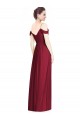 Sleeveless V-Neck Soft Chiffon Burgundy Long Bridesmaid Dresses Leicester