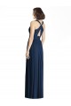 Sleeveless V-Neck Chiffon Dark Navy Long Floor Length Bridesmaid Dress Leicester