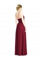Sleeveless Halter Neck Chiffon Burgundy Long Formal Dress / Bridesmaid Dress Leicester