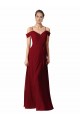Sleeveless Sweetheart Chiffon Burgundy Long Bridesmaid Dress / Evening Dress Leicester