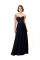 Sleeveless Sweetheart Soft Chiffon Dark Navy Long Bridesmaid Dress / Formal Dress Leicester