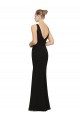 Sleeveless V-Neck Soft Chiffon Black Long Bridesmaid Gown Leicester