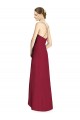 Sleeveless V-Neck Soft Chiffon Burgundy Long High Low Bridesmaid Dress Leicester