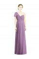 Flutter Sleeves Sweetheart Soft Chiffon Dark Lavender Long Formal Dress / Bridesmaid Dress Leicester