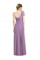 Flutter Sleeves Sweetheart Soft Chiffon Dark Lavender Long Formal Dress / Bridesmaid Dress Leicester