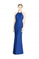 Sleeveless High Neck Soft Chiffon Royal Blue Long Bridesmaid Dress Leicester