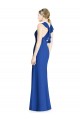 Sleeveless High Neck Soft Chiffon Royal Blue Long Bridesmaid Dress Leicester