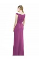 Sleeveless High Neck Soft Chiffon Wild Berry Long Bridesmaid Dress Leicester