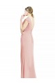Cap Sleeves High Neck Soft Chiffon Bliss Pink Long Formal Dress / Bridesmaid Dress Leicester