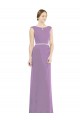 Sleeveless High Neck Soft Chiffon Dark Lavender Long Formal Dress / Bridesmaid Dress Leicester