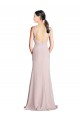 Sleeveless High Neck Soft Chiffon Sheath Long Bridesmaid Dress Leicester
