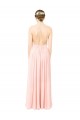 Sleeveless Halter Neck Soft Chiffon Pink Long Formal Dress / Bridesmaid Dress Leicester