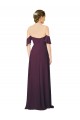 Cold Shoulder Sweetheart Soft Chiffon Grape Long Formal Dress / Bridesmaid Dress Leicester