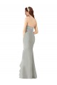 Sleeveless Sweetheart Soft Chiffon Dark Navy Long Bridesmaid Dress Leicester